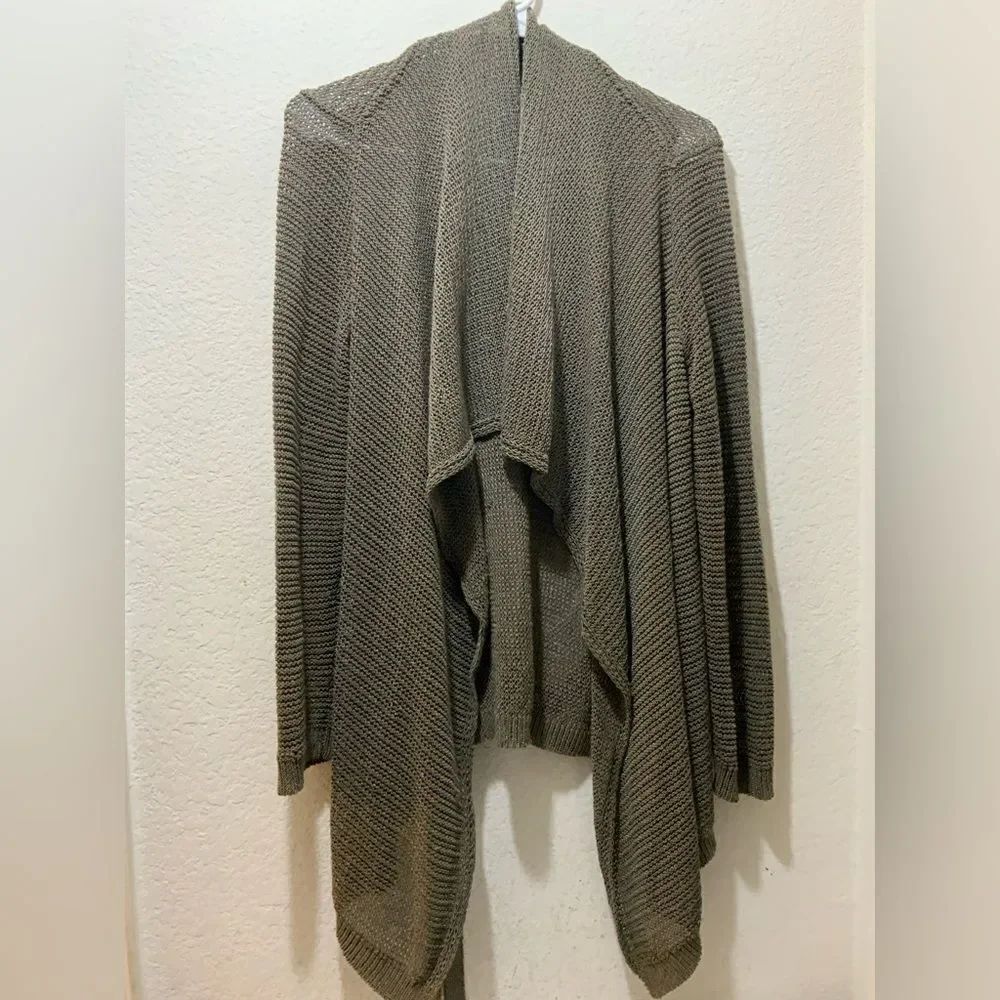 Hugo Boss Women's Open Front Cardigan Sweater silk Shawl Drape Collar Knit